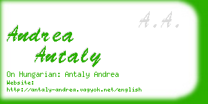andrea antaly business card